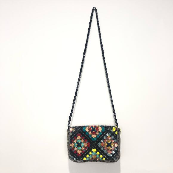 Anthropologie Sequin Embellished Clutch Multicolor - Picture 6 of 9